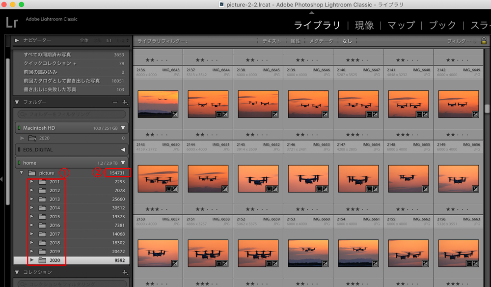 写真管理はLightroomとNAS。補正も簡単。バックアップはGooglePhotoで